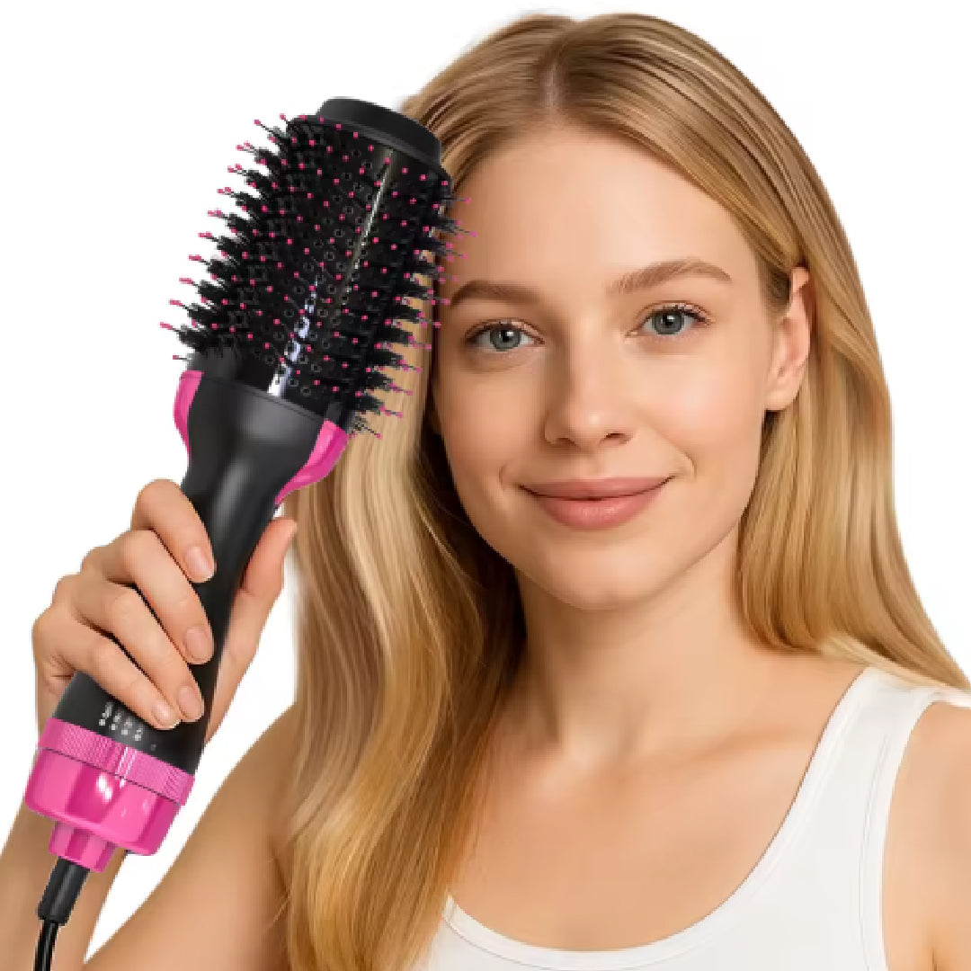 Cepillo Alisador Planchita  3 En 1 Anti Frizz + Secador De Uñas Portátil Uv Led Mini de regalo